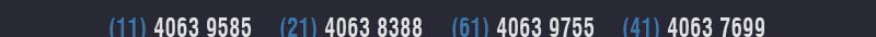 (11) 4063 9585 - (21) 4063 8388 - (61) 4063 9755 -  (41) 4063 7699