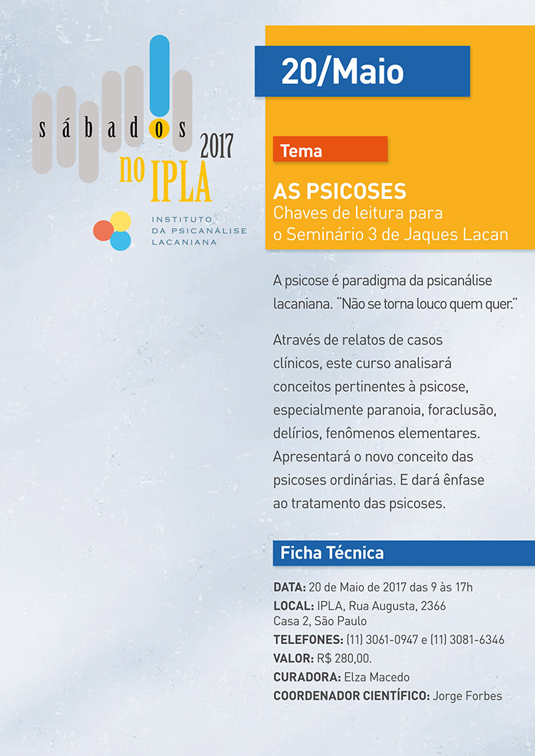 Sábados no IPLA - As Psicoses