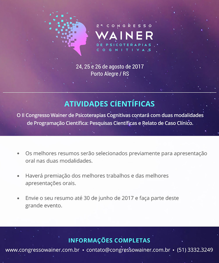 2º Congresso Wainer de Psicoterapias Cognitivas