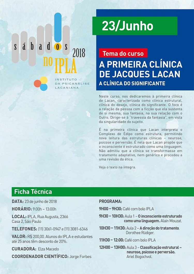 A Primeira Clínica de Jacques Lacan